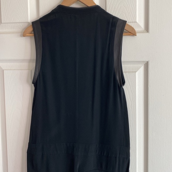 Maje Silk Jumper with leather trim at shoulder Size 1 - Picture 7 of 14